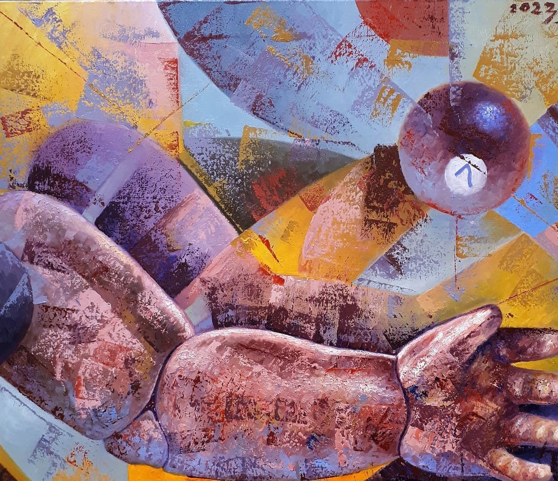 Oil painting Play with doll Sergey Voichenko - 4