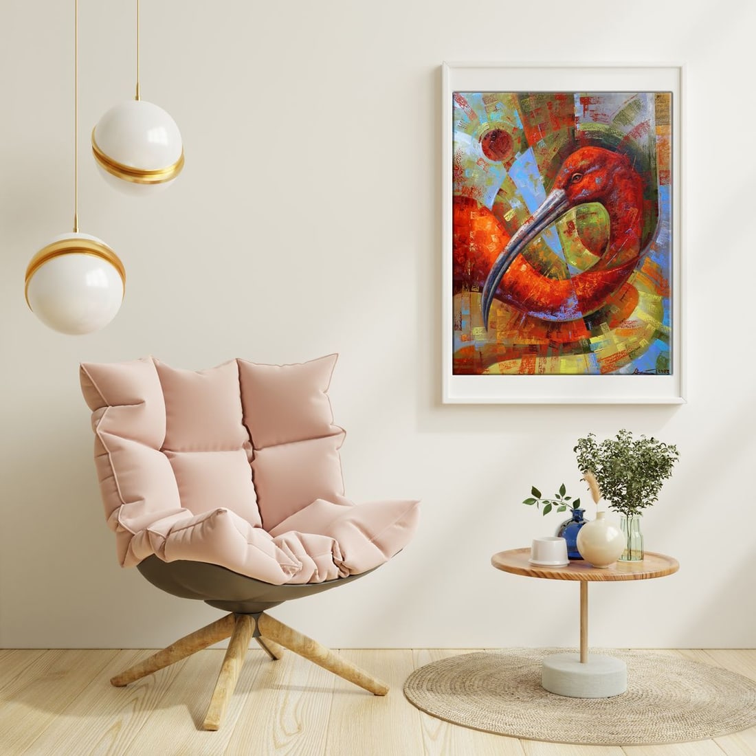 Oil painting Red ibis Sergey Voichenko - 3