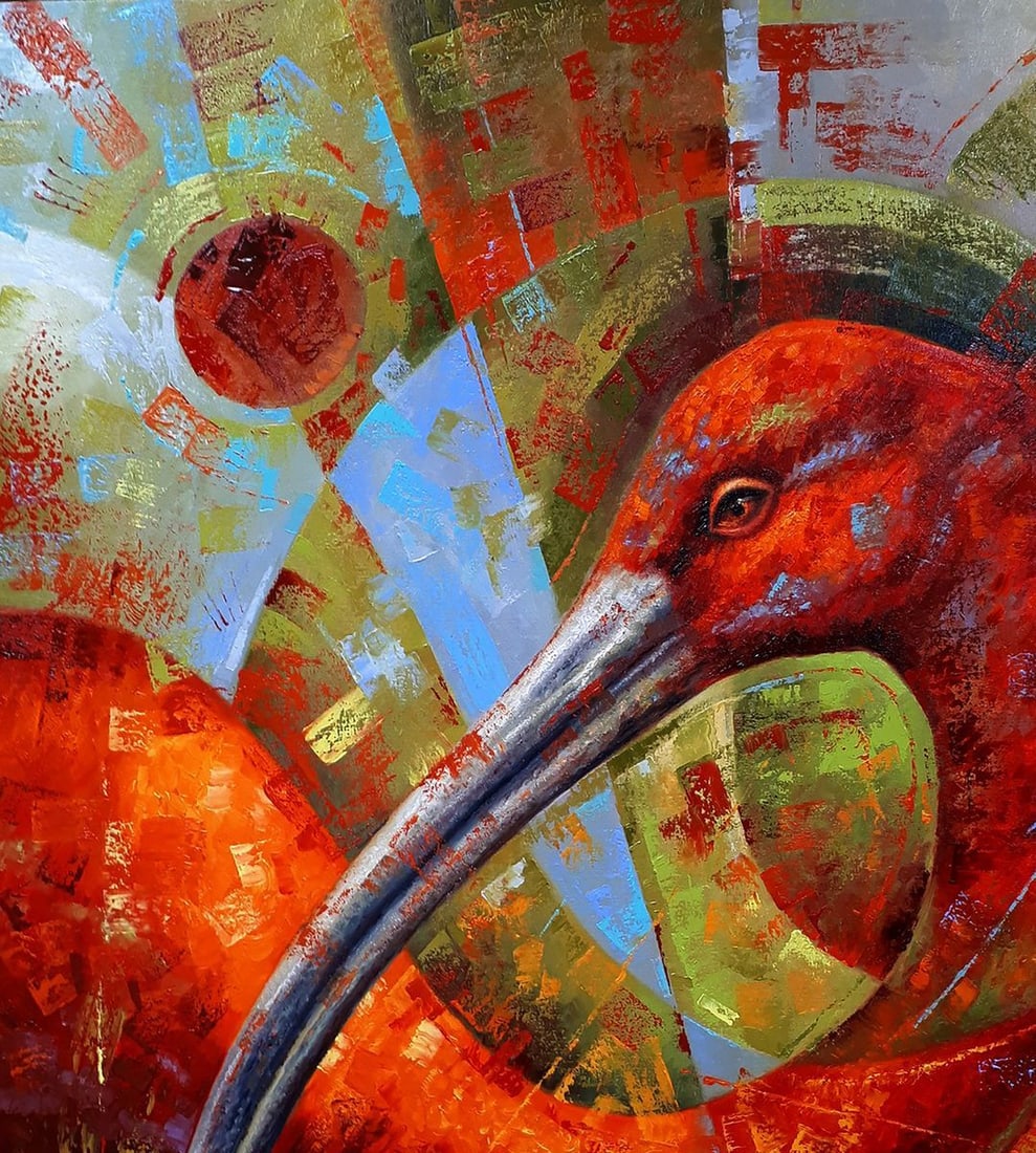 Oil painting Red ibis Sergey Voichenko - 4