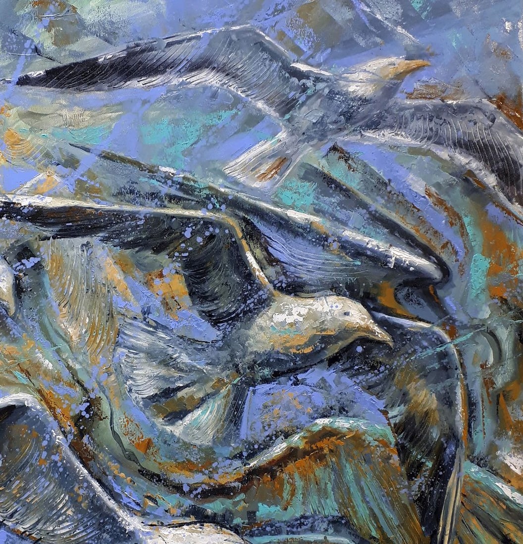 Oil painting Sea birds Sergey Voichenko - 5