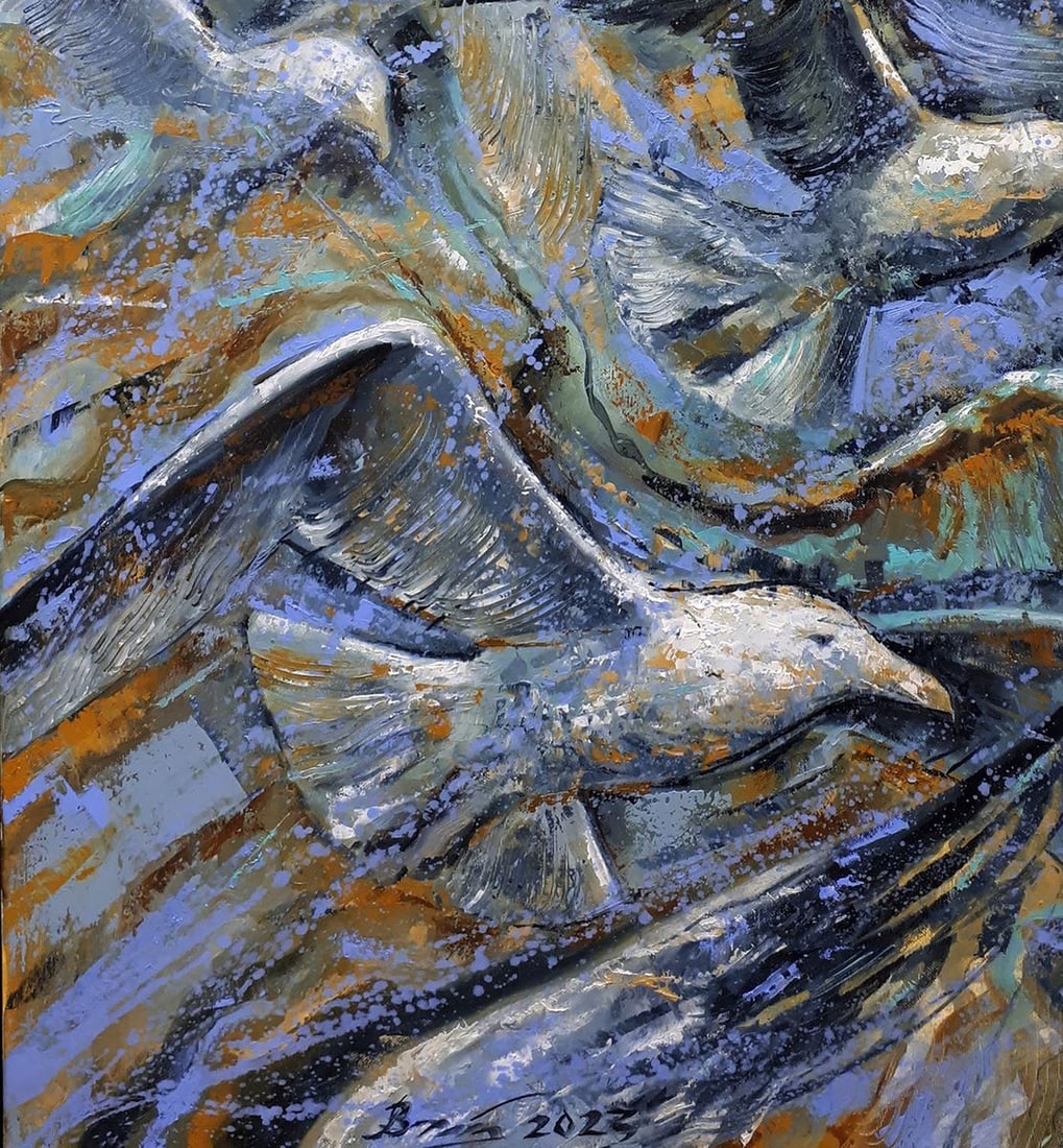 Oil painting Sea birds Sergey Voichenko - 6