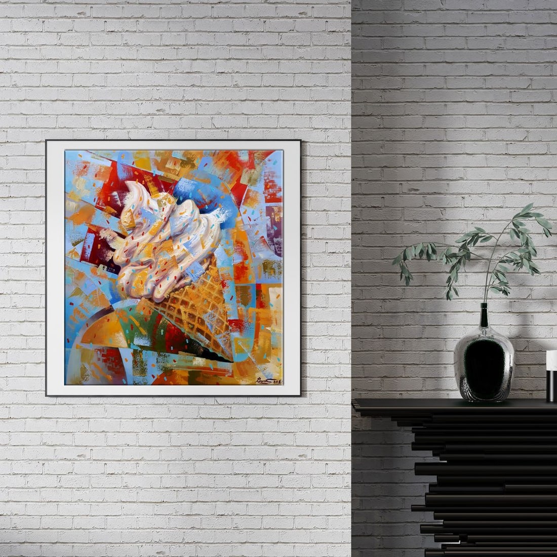 Oil painting Splash ice cream Sergey Voichenko - 2