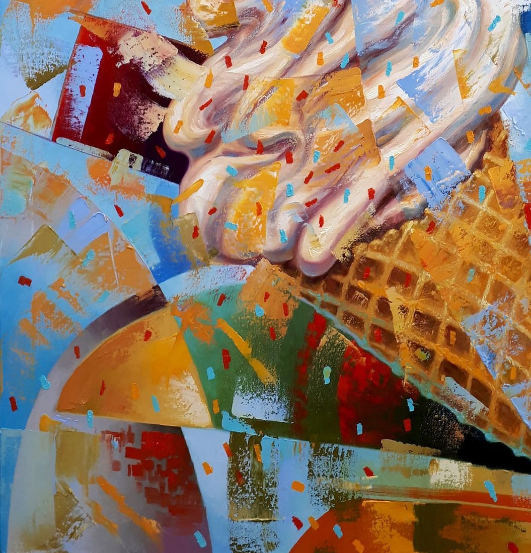 Oil painting Splash ice cream Sergey Voichenko - 6