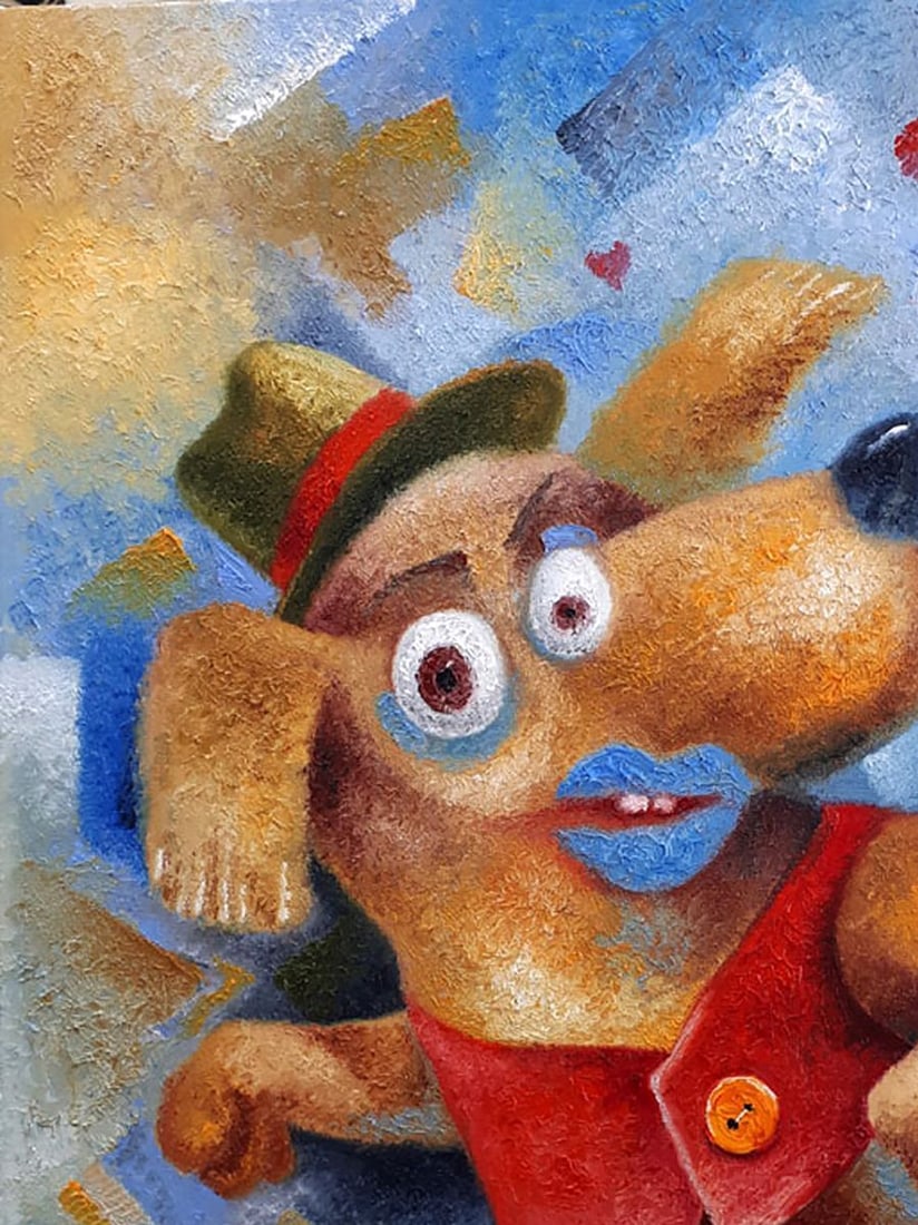 Oil painting Spring dog Sergey Voichenko - 4