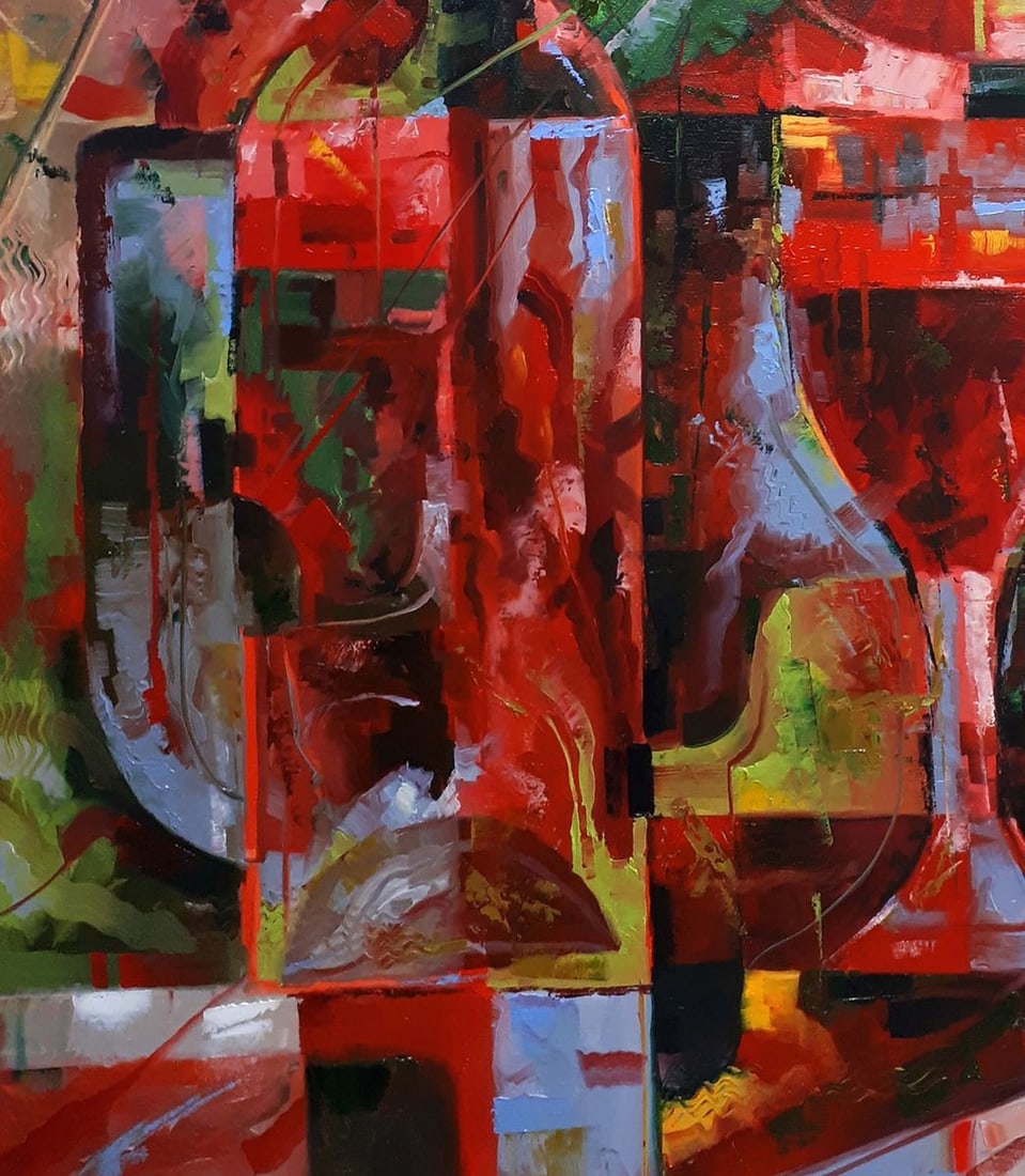 Oil painting Cherry wine Sergey Voichenko - 6