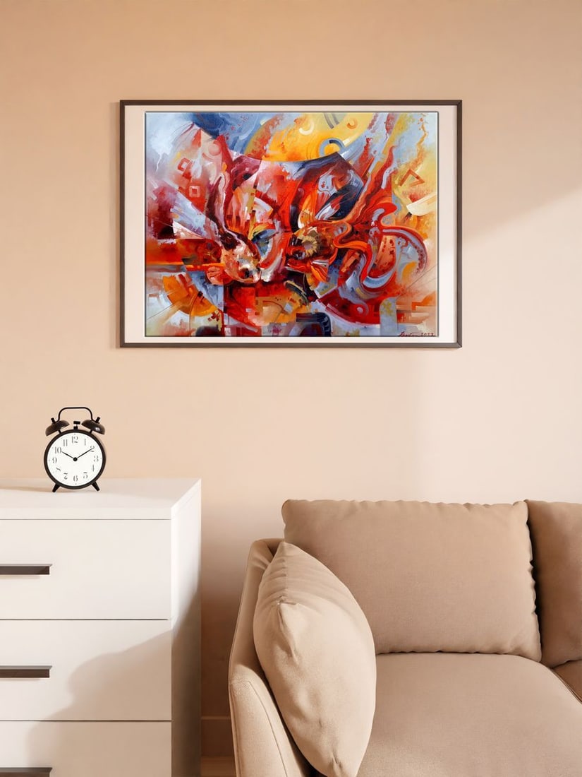 Oil painting Goldfish in a round aquarium Sergey Voichenko - 2