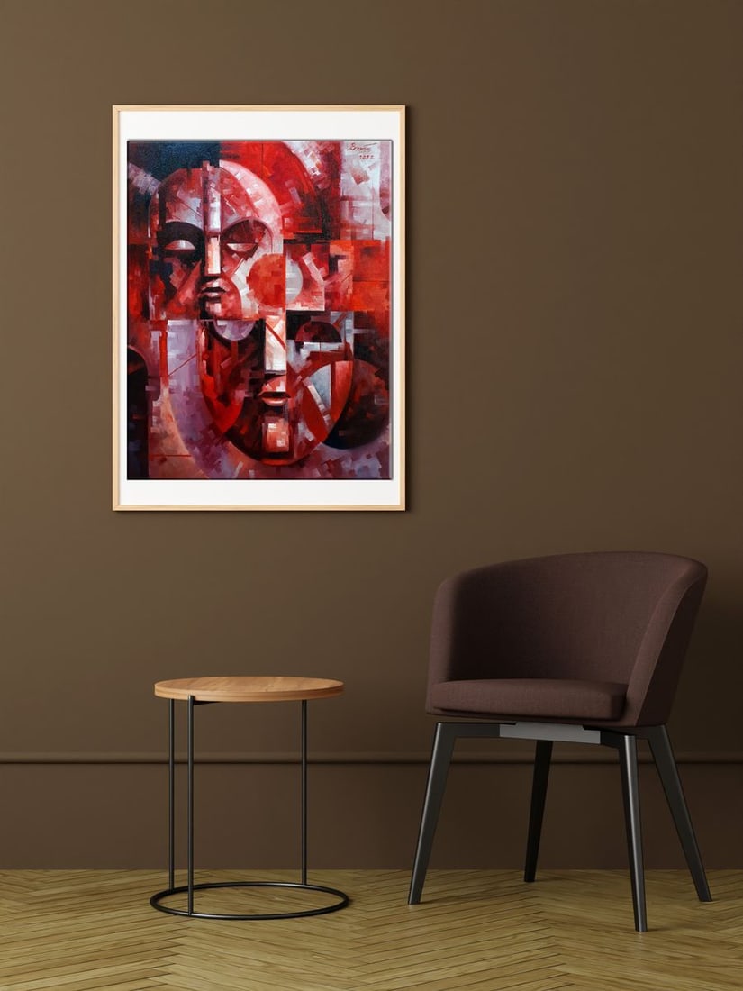 Oil painting Masks in red Sergey Voichenko - 3