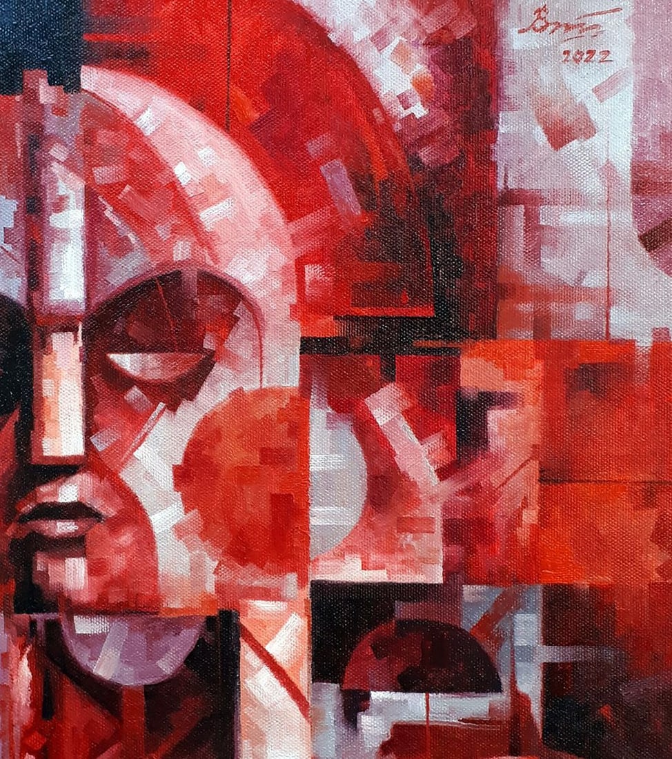 Oil painting Masks in red Sergey Voichenko - 5