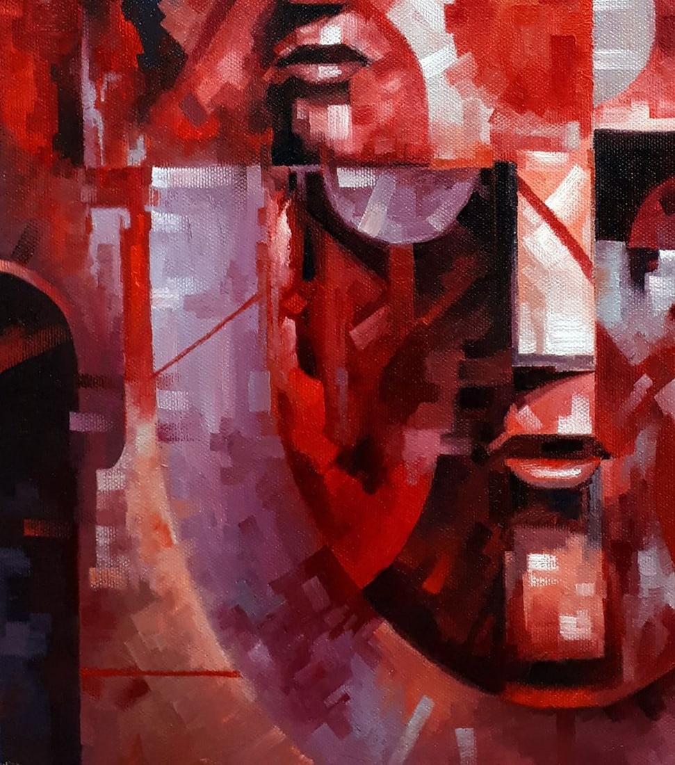 Oil painting Masks in red Sergey Voichenko - 6