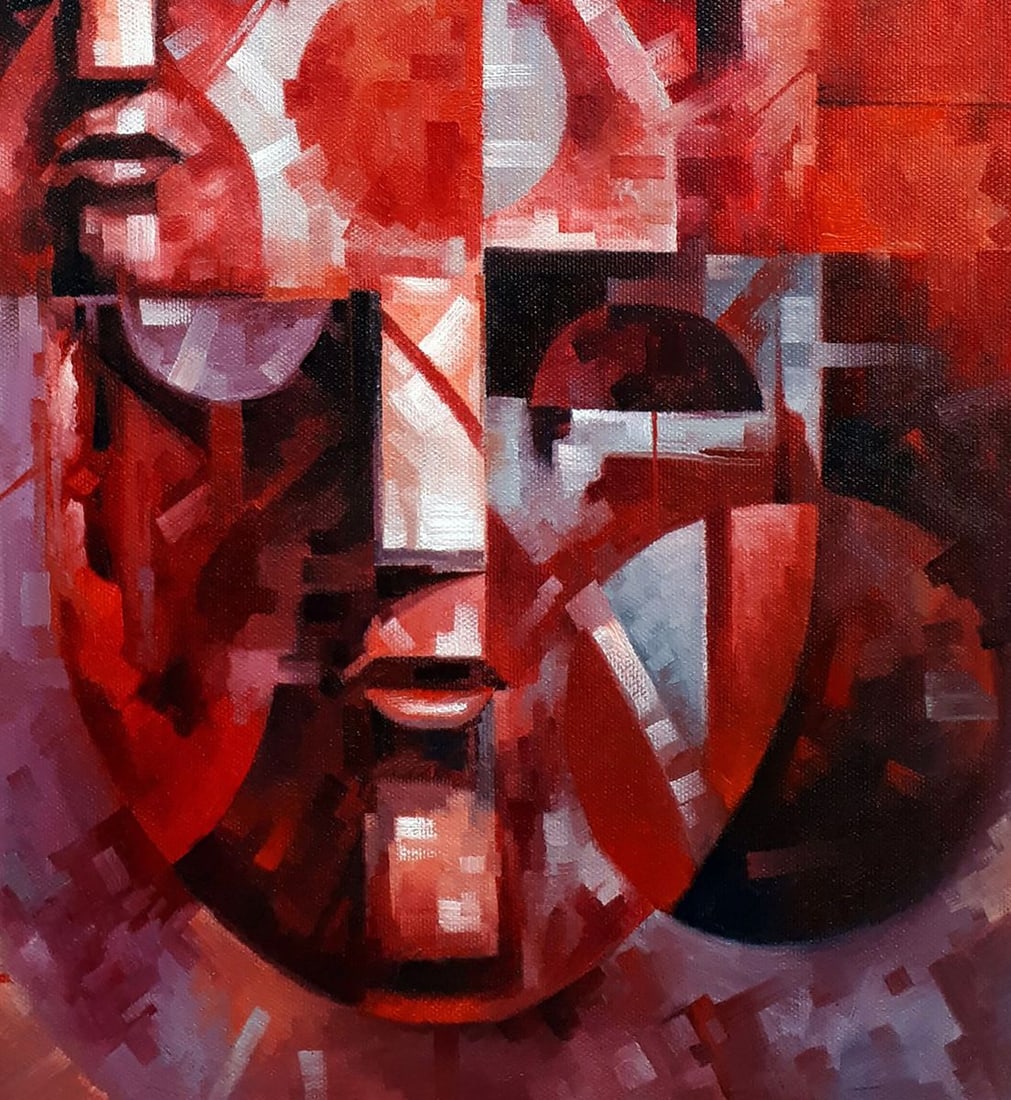 Oil painting Masks in red Sergey Voichenko - 7