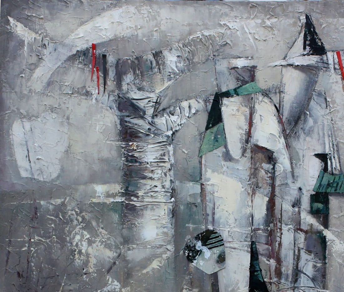 Oil painting White space Valentina Alekseevna Kozyar - 4