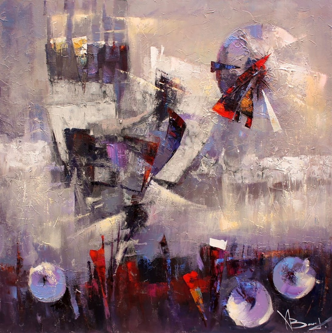 Oil painting Dawn Valentina Alekseevna Kozyar (1 of 7)