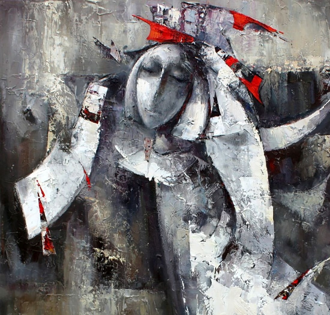 Oil painting Silver angel Valentina Alekseevna Kozyar - 4