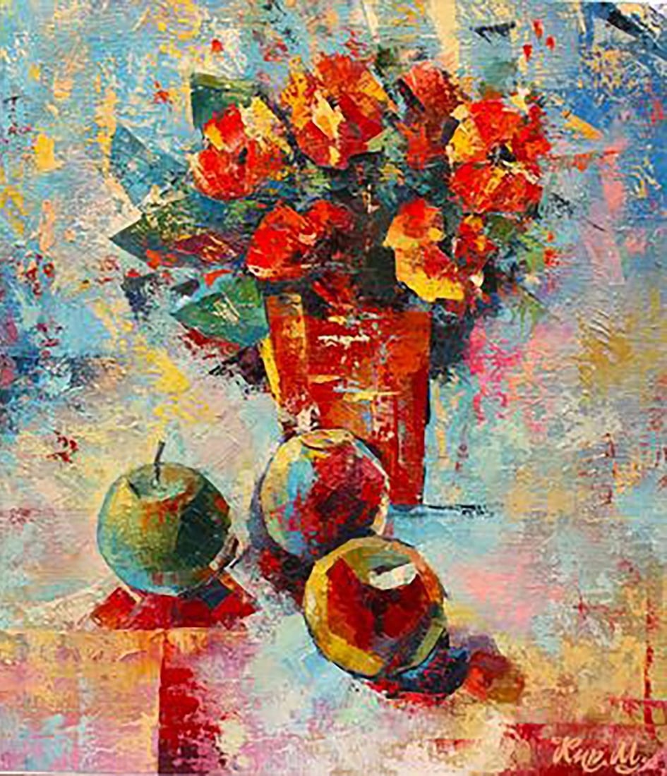 Oil painting Morning flowers Kirilenko Mikhail: Title: Oil painting Morning flowers Kirilenko Mikhail Description: No. Koz 26 *** ABOUT THIS PAINTING *** * TITLE: "Morning flowers" * ARTISTS: Kirilenko Mikhail* SIZE: 62x54 cm/'24.40x21.25 inches' *