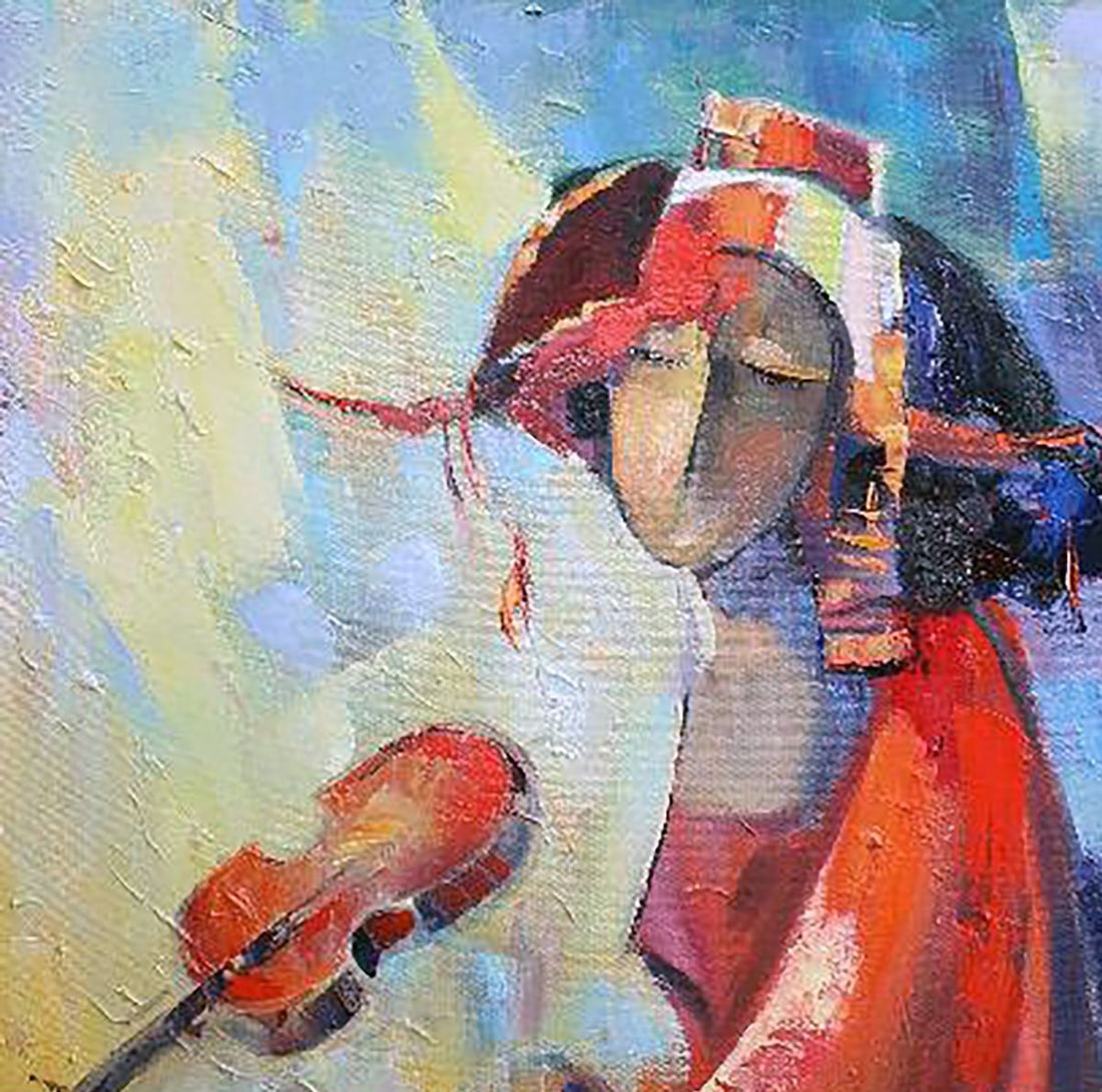 Oil painting Red violin Kirilenko Ivan - 4