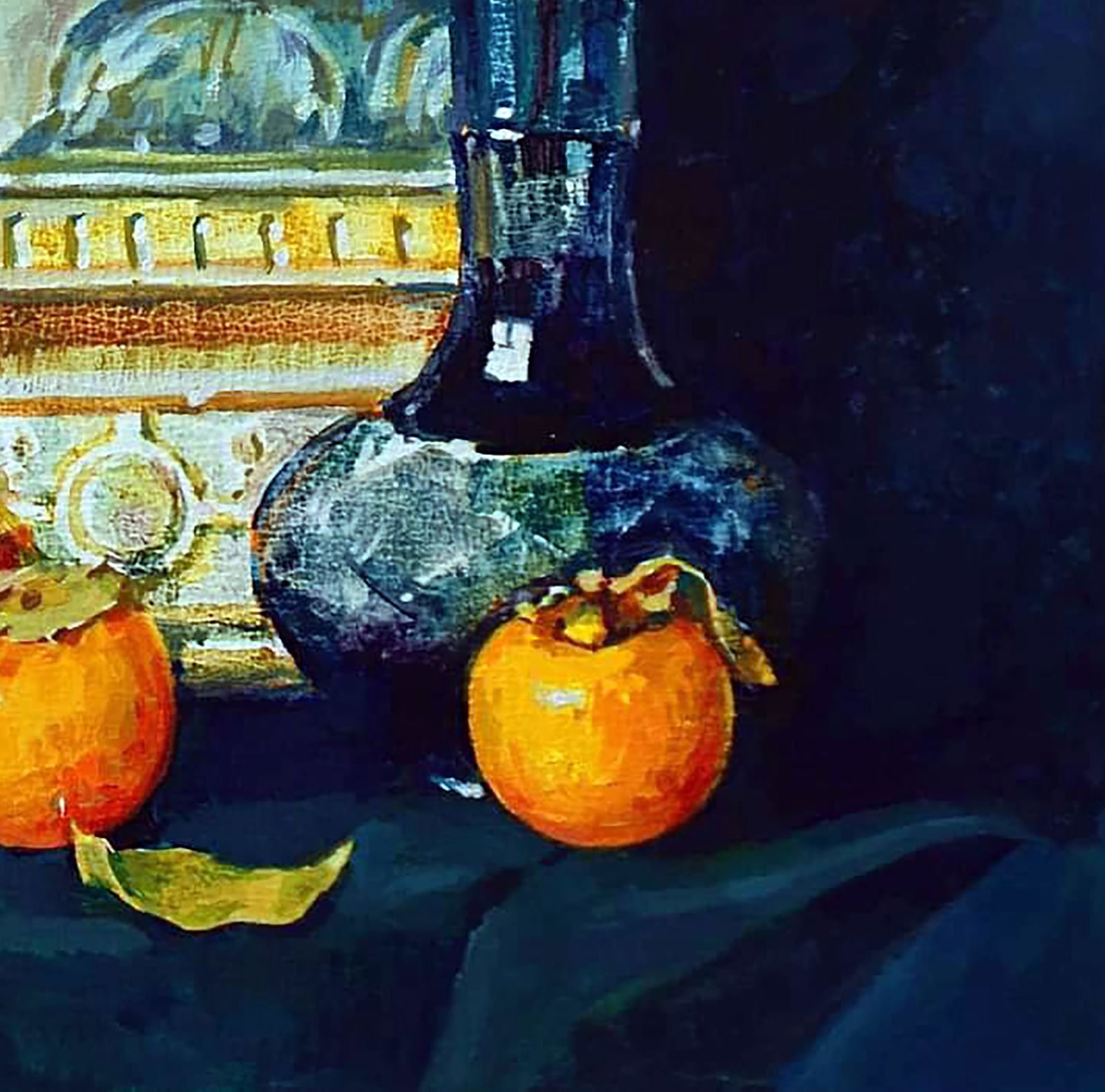Oil painting Still life with persimmon Anastasia Yaroshevich - 5