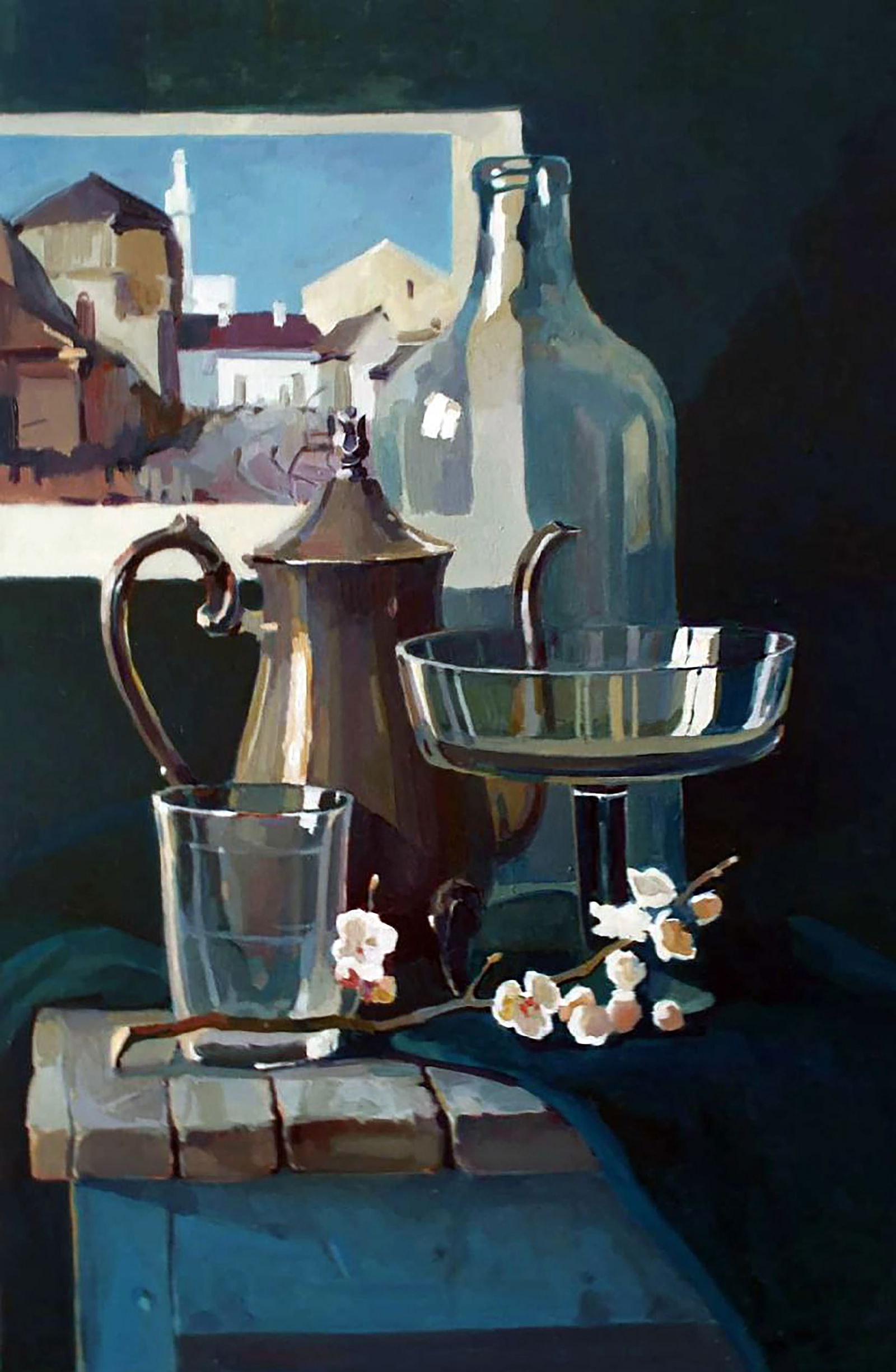 Oil painting Still life with a flowering branch Anastasia Yaroshevich: Title: Oil painting Still life with a flowering branch Anastasia Yaroshevich Description: 29YARO Painter: Anastasia Yaroshevich Size: 60x40 cm/23.62x15.74 inches Components: oil, canvas Original paint