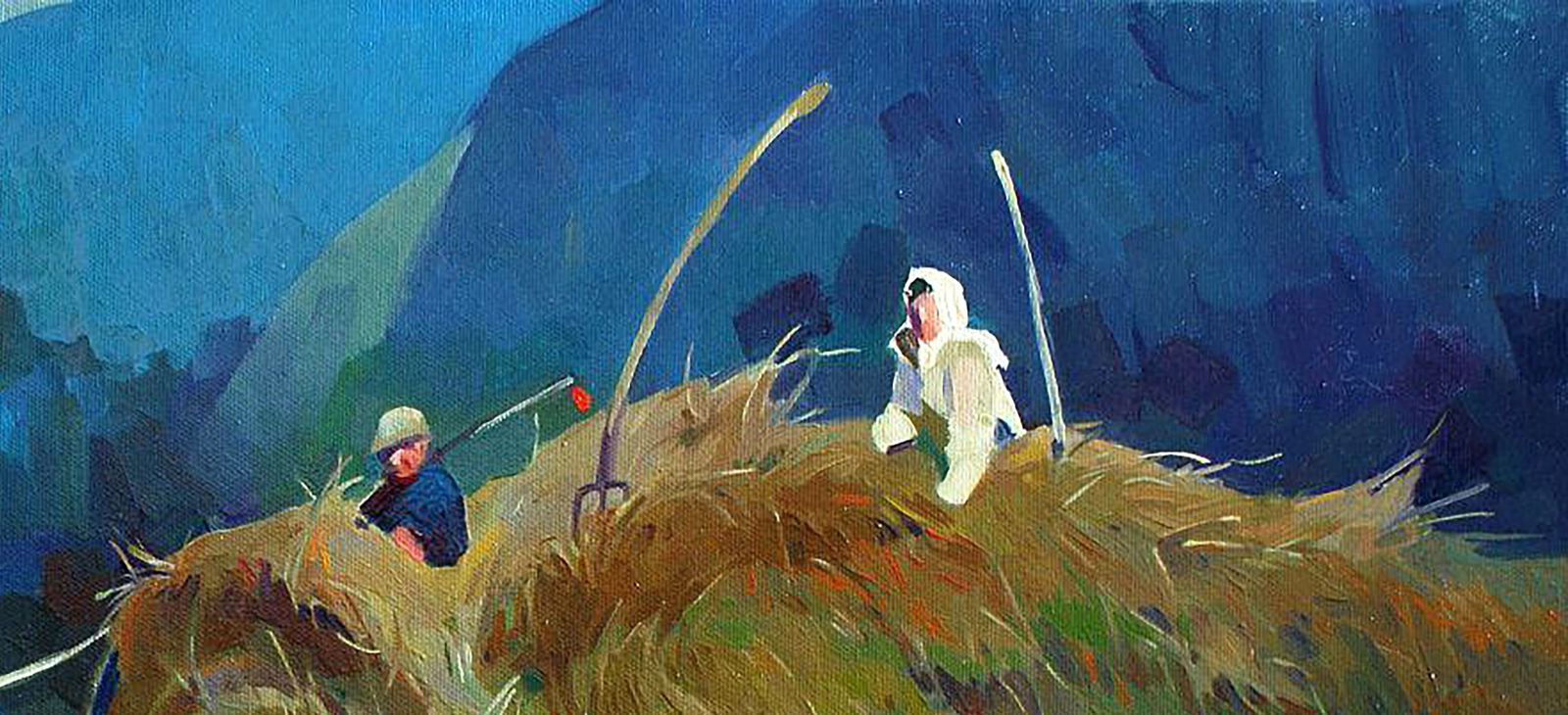 Oil painting Once upon a time in the mountains Anastasia Yaroshevich - 3