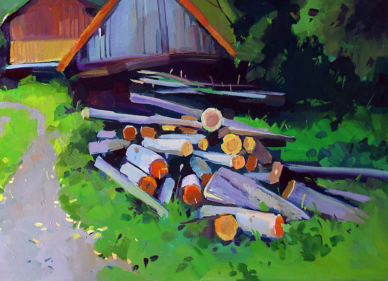 Oil painting Fall has come Anastasia Yaroshevich - 4