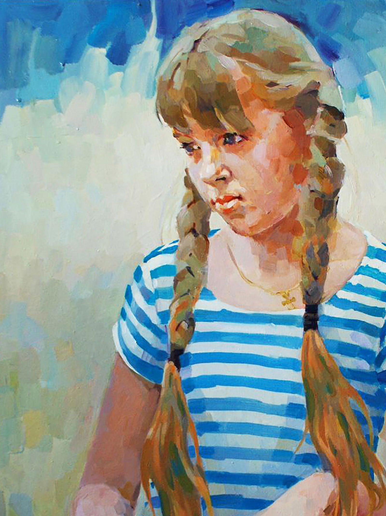 Oil painting Morning portrait of a girl Anastasia Yaroshevich - 2