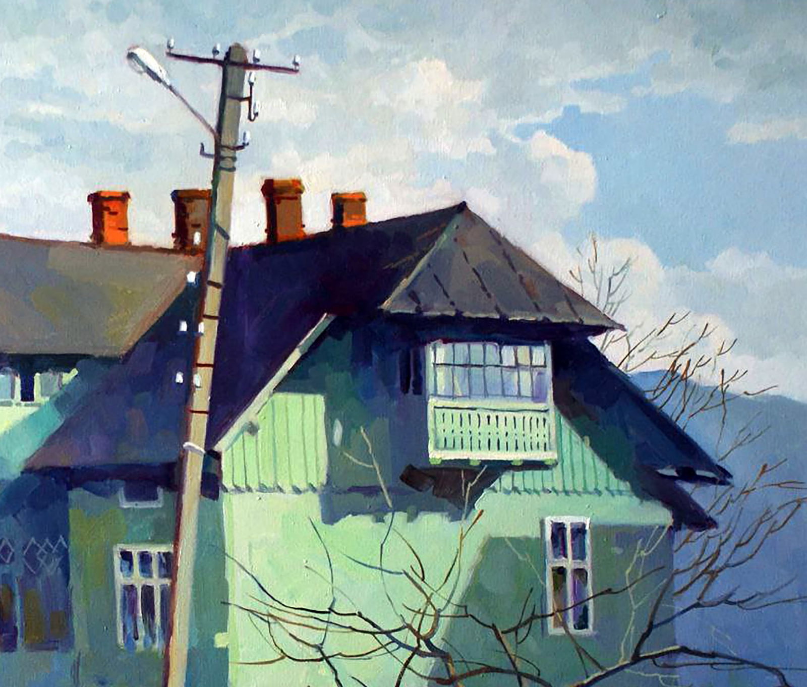 Oil painting An old house Anastasia Yaroshevich - 3