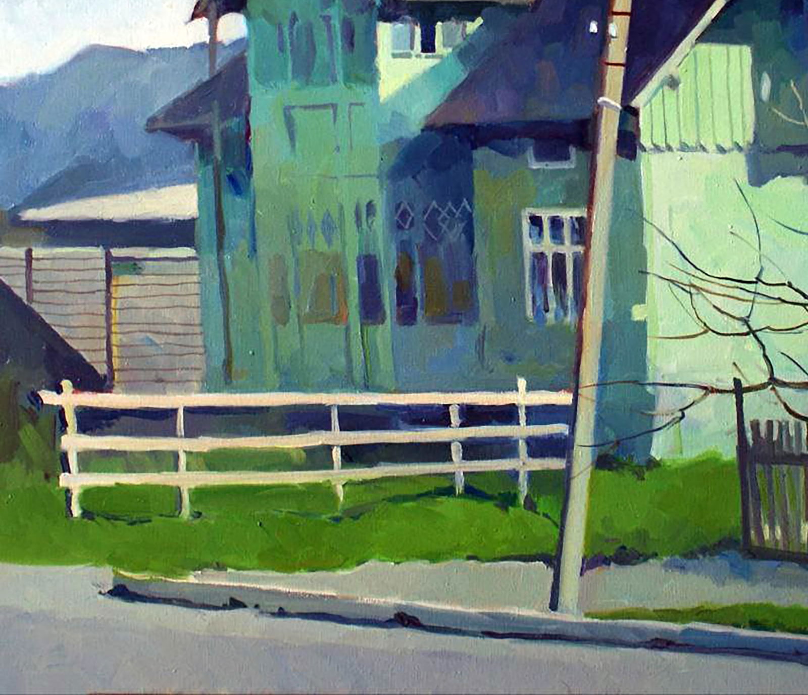 Oil painting An old house Anastasia Yaroshevich - 4