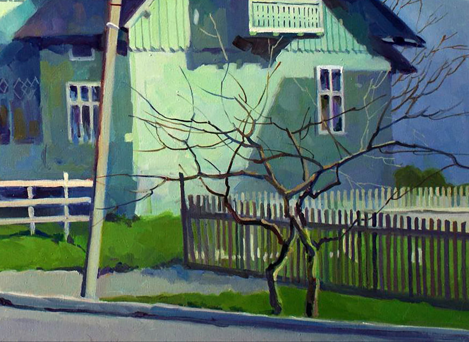 Oil painting An old house Anastasia Yaroshevich - 5