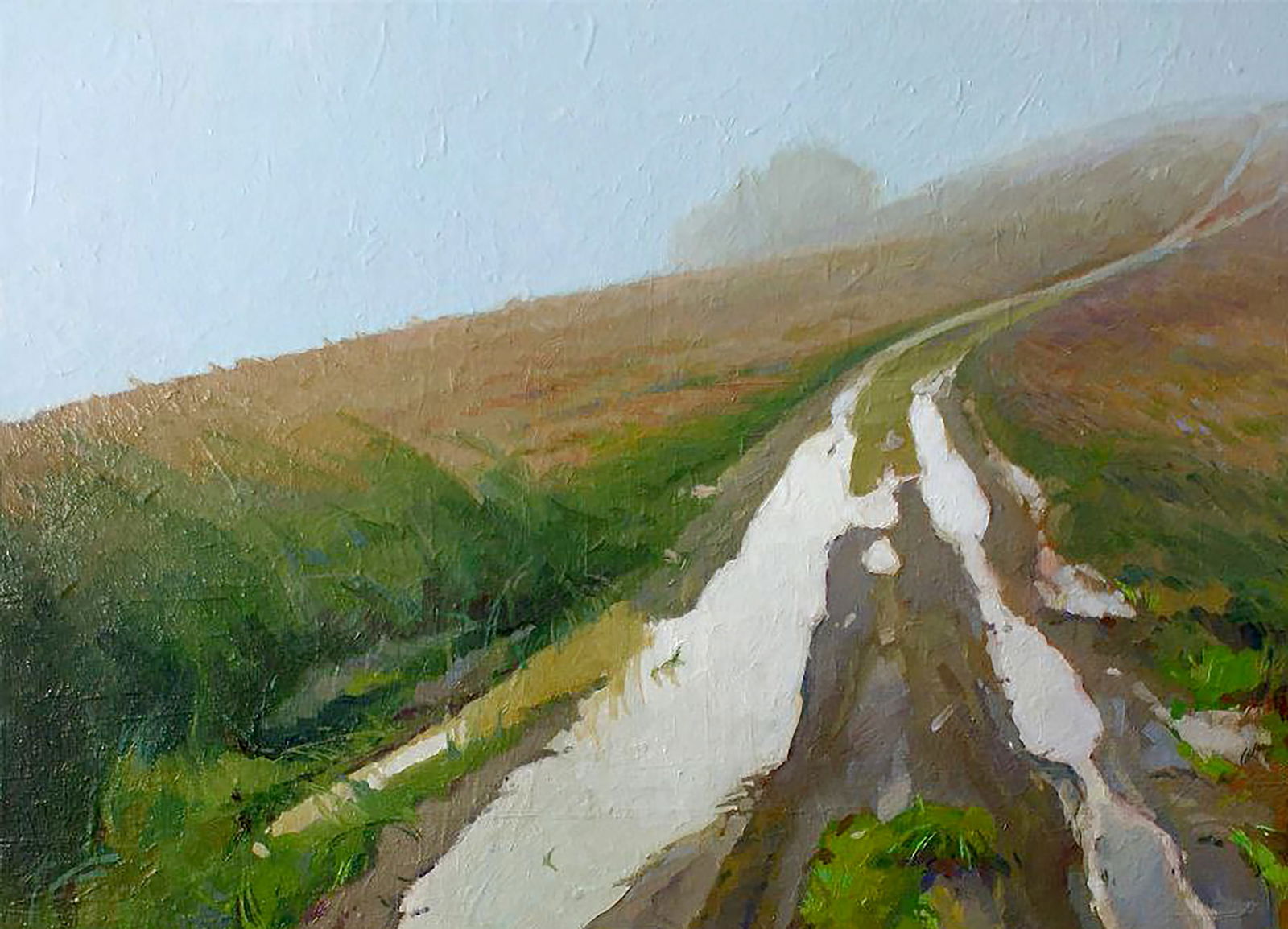 Oil painting Fogs in the mountains Anastasia Yaroshevich - 2