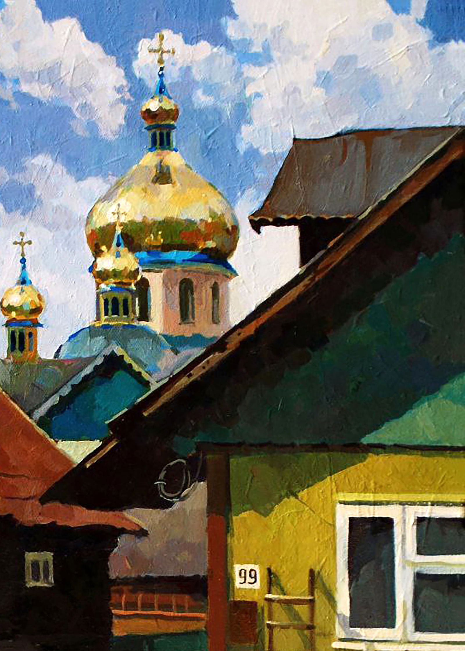 Oil painting Village decorations Anastasia Yaroshevich - 3