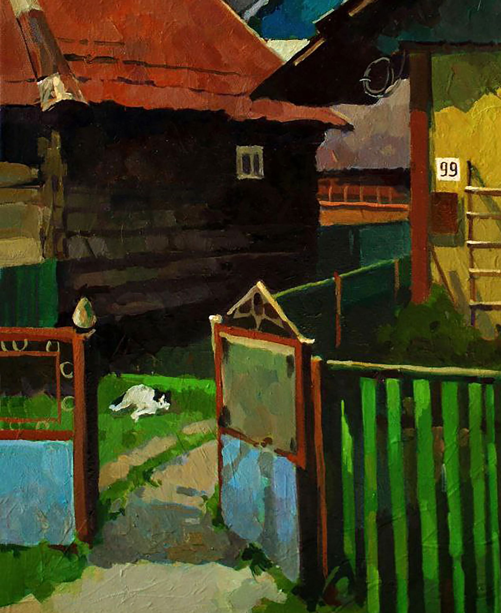 Oil painting Village decorations Anastasia Yaroshevich - 4