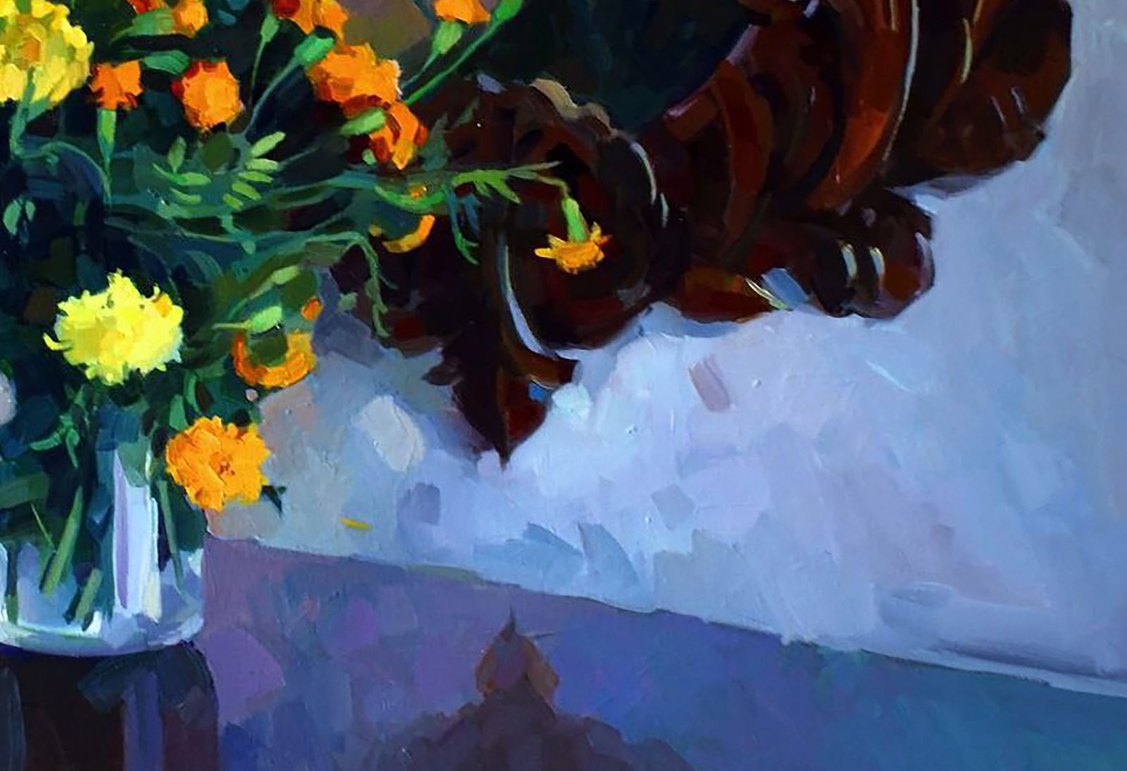 Oil painting Flowers in the artist's house Anastasia Yaroshevich - 5