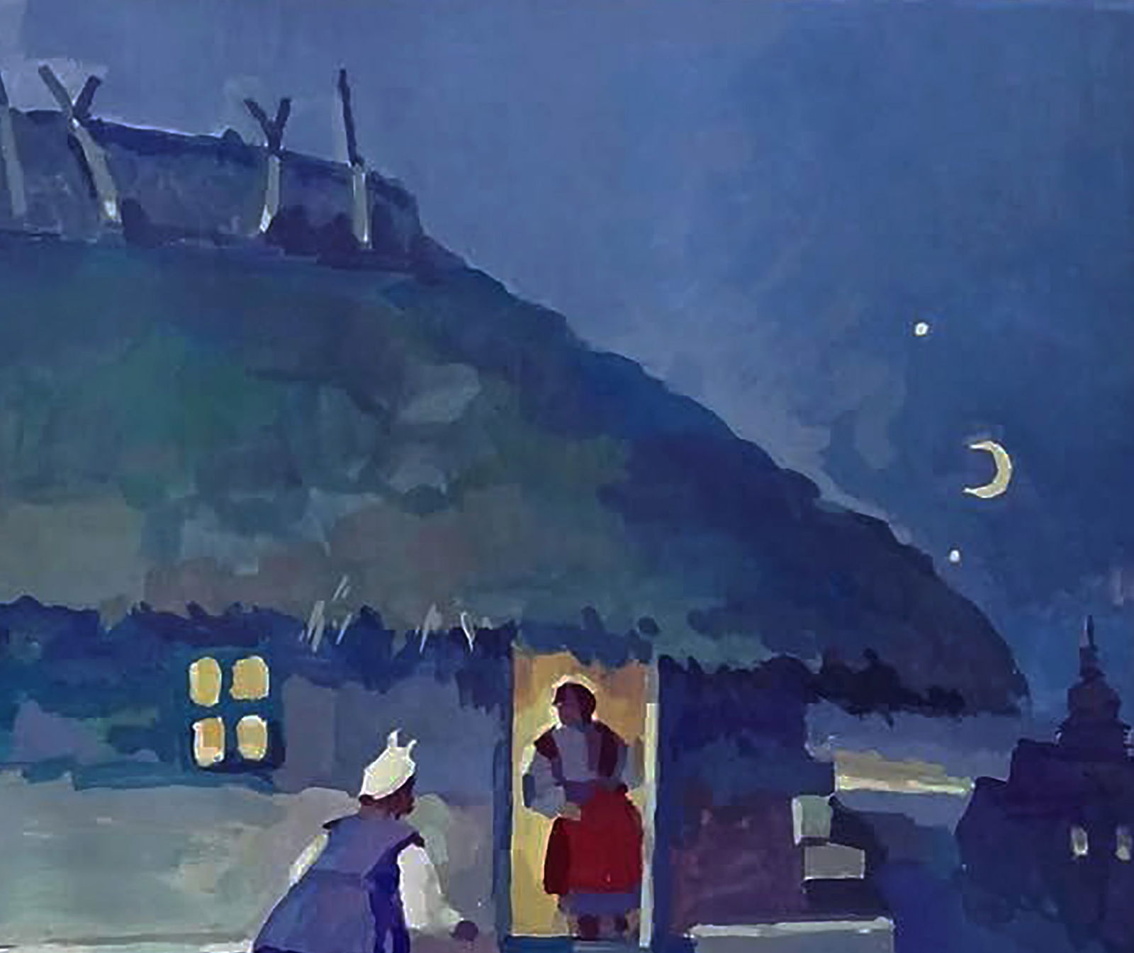 Gouache painting August Twilight Anastasia Yaroshevich - 3