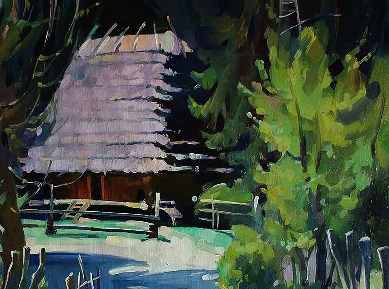 Oil painting In the village Anastasia Yaroshevich - 3