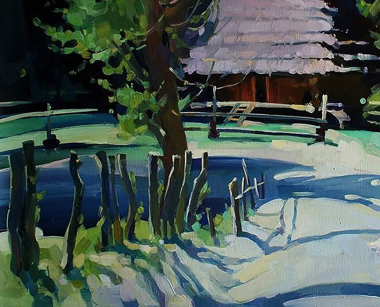 Oil painting In the village Anastasia Yaroshevich - 4