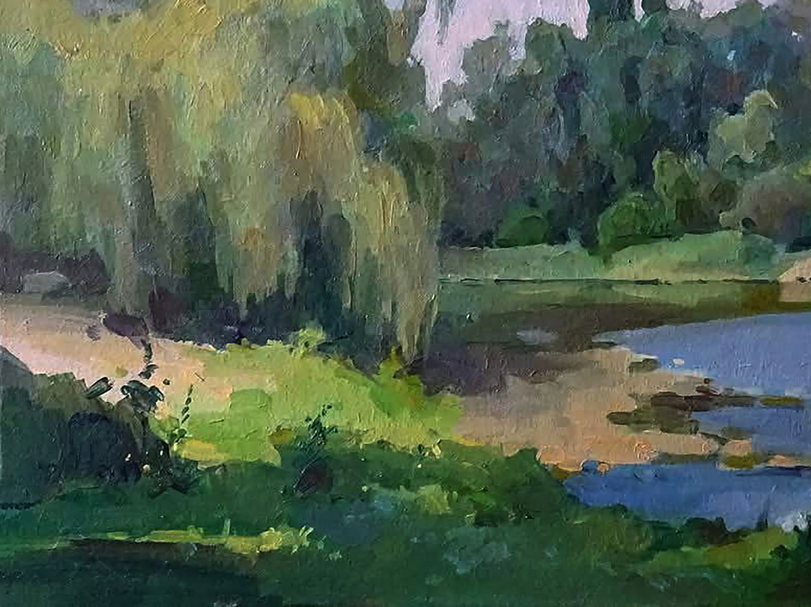 Oil painting Near the summer river Anastasia Yaroshevich - 4