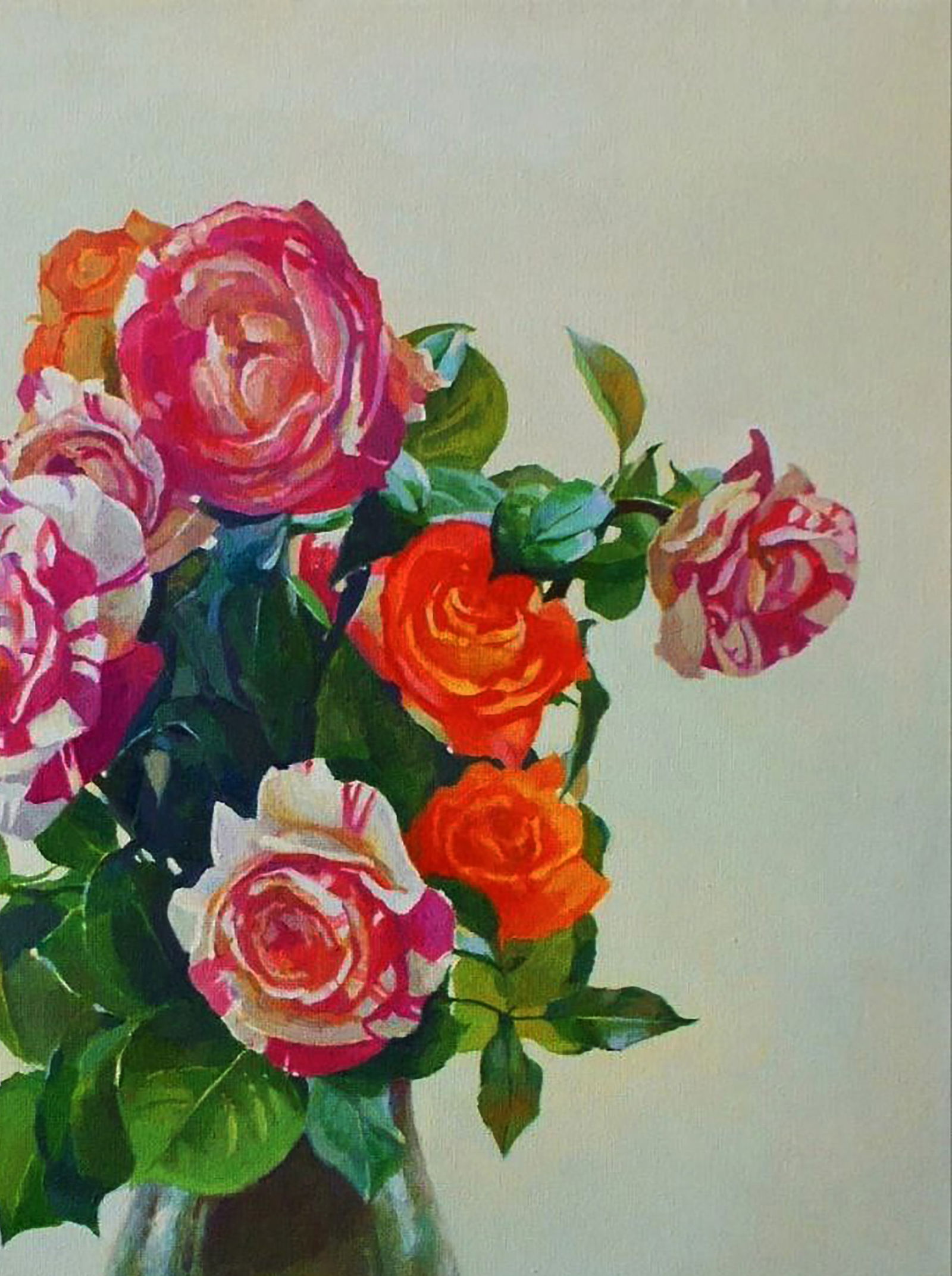 Oil painting Pink beauty of flowers Anastasia Yaroshevich - 3