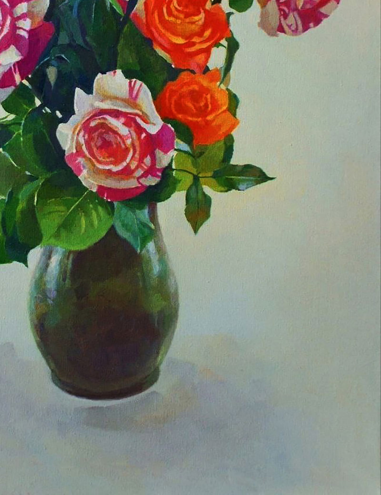 Oil painting Pink beauty of flowers Anastasia Yaroshevich - 5