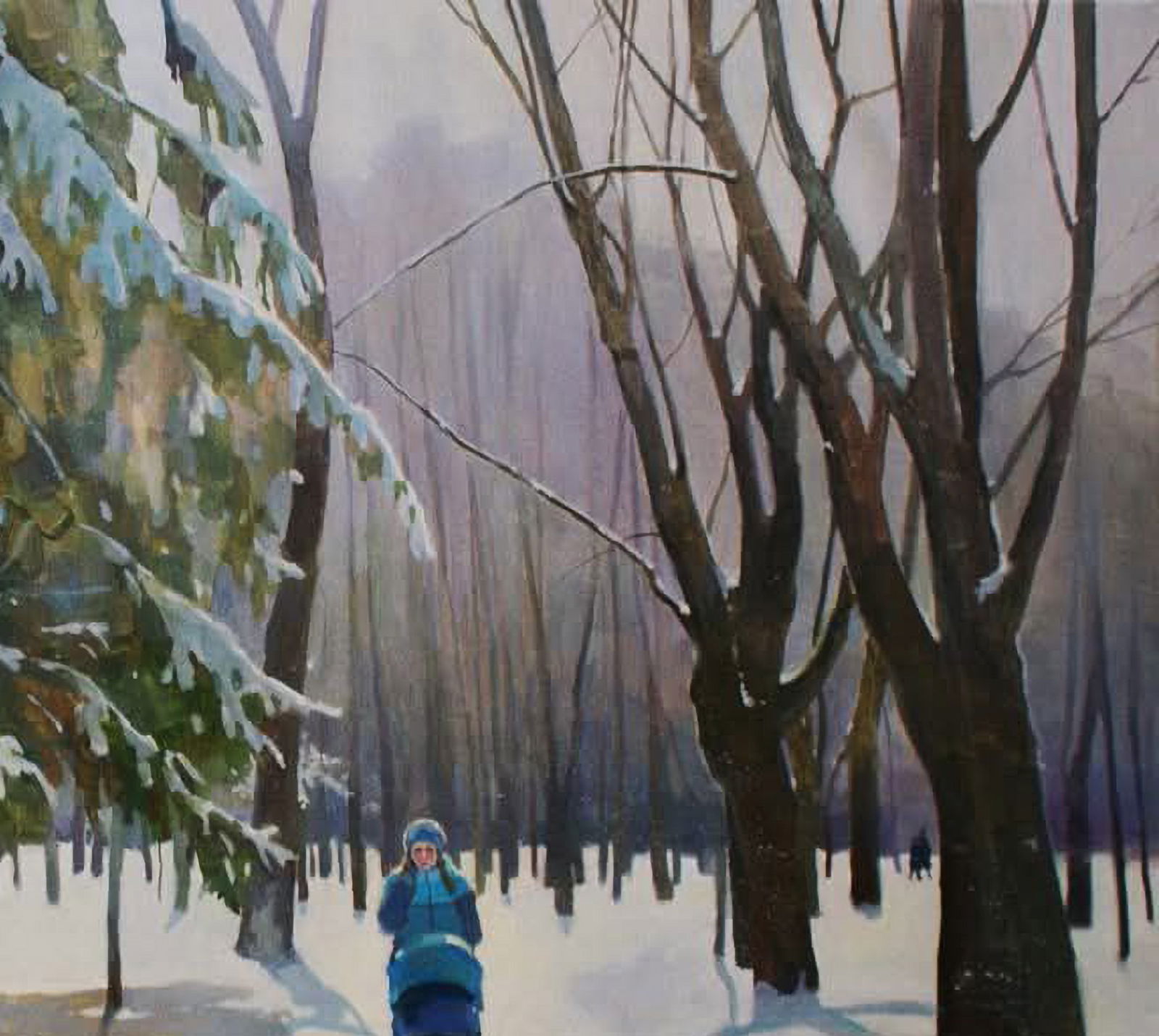 Oil painting Walk in the park Anastasia Yaroshevich - 5