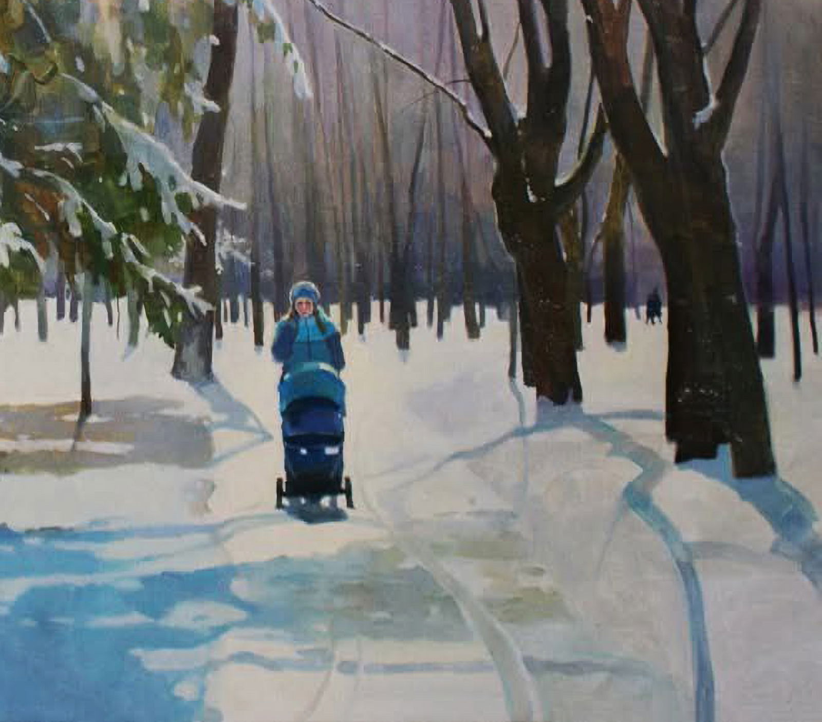 Oil painting Walk in the park Anastasia Yaroshevich - 6