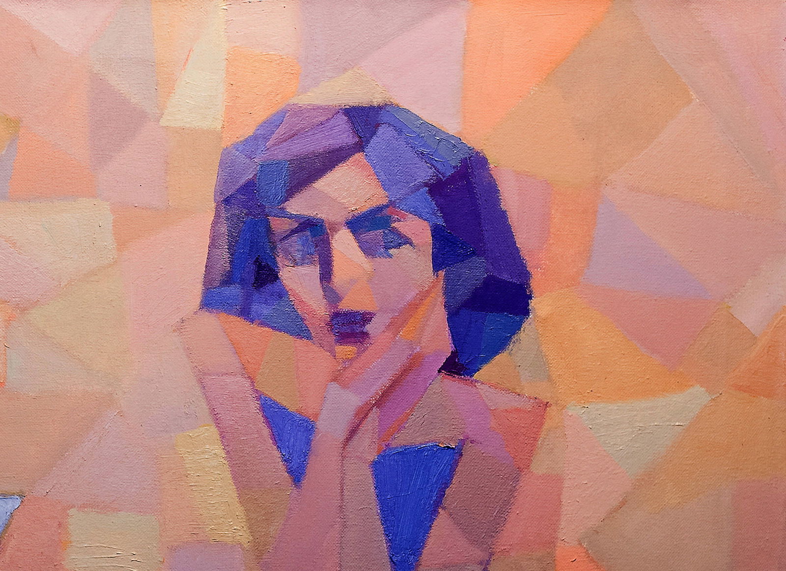 Oil painting Purple Glass of Reflection Alexey Rubanov: Title: Oil painting Purple Glass of Reflection Alexey Rubanov Description: 7RUBAN Painter: Alexey Rubanov Size: 50x70 cm/19.68x27.55 inches Components: oil, canvas Original painting CONDITION: excelle