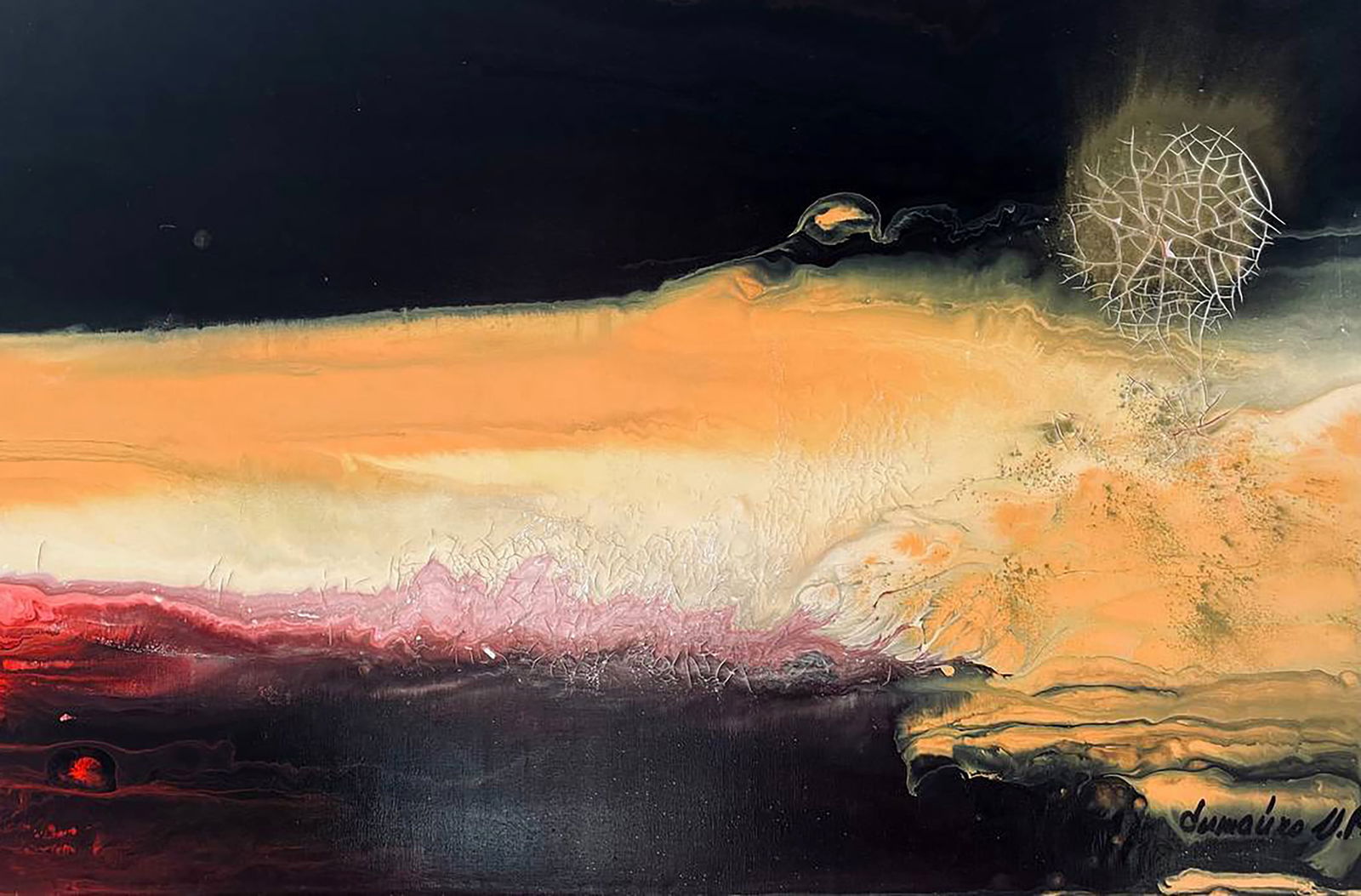 Acrylic painting On the Edge of Fire and Silence Irina Sitaylo - 5