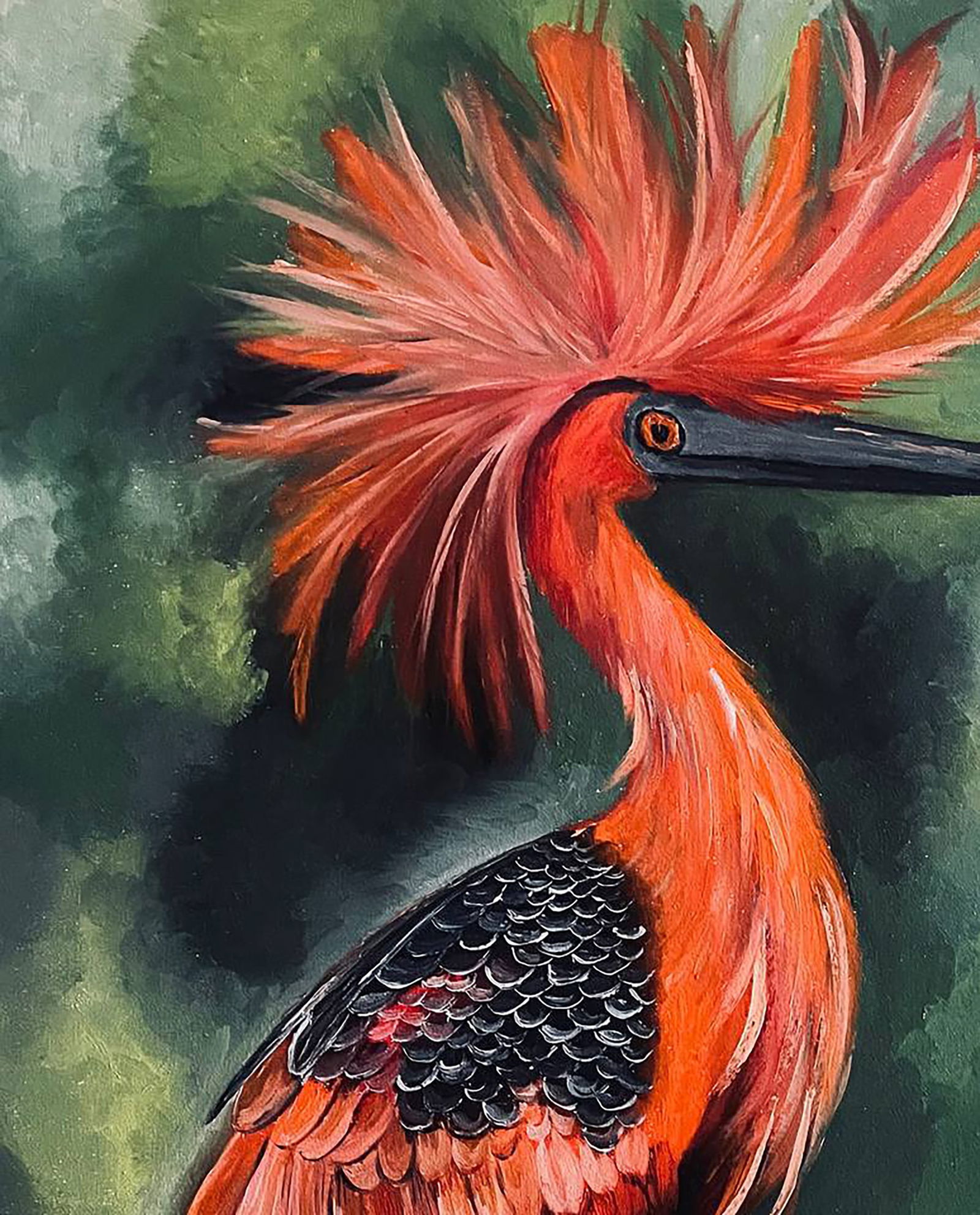 Oil painting Portrait of a Flame Bird Irina Sitaylo - 2