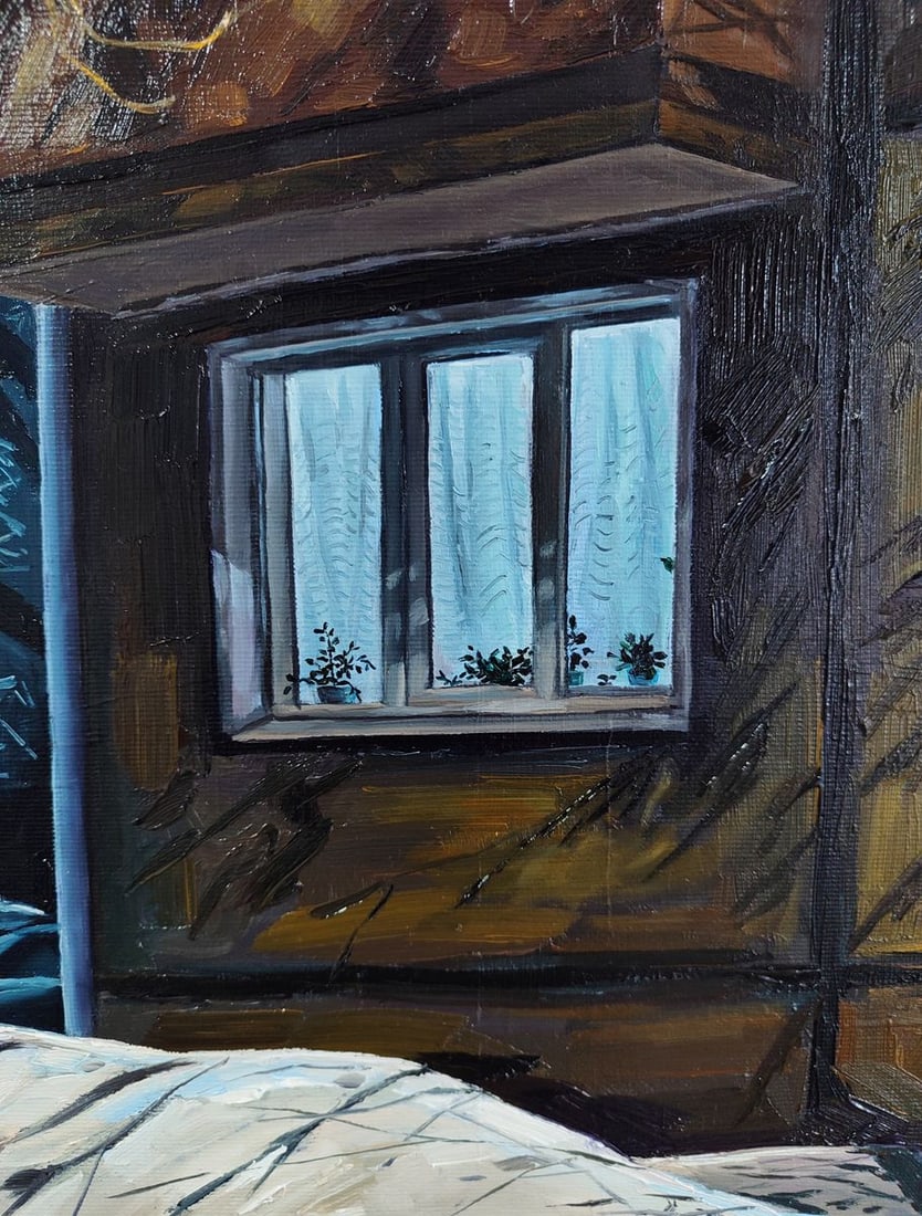 Oil painting Evening on the street Oksana Sklym - 4