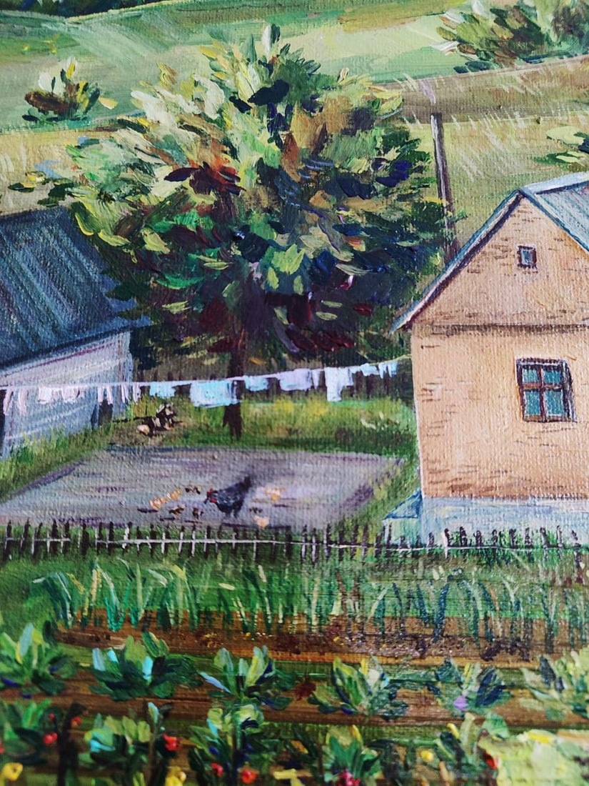 Oil painting Life in the village in summer Oksana Sklym - 10
