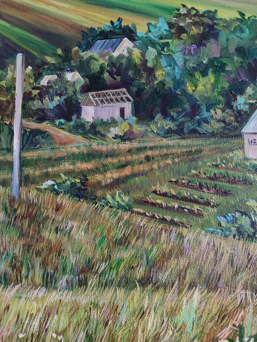 Oil painting Life in the village in summer Oksana Sklym - 12