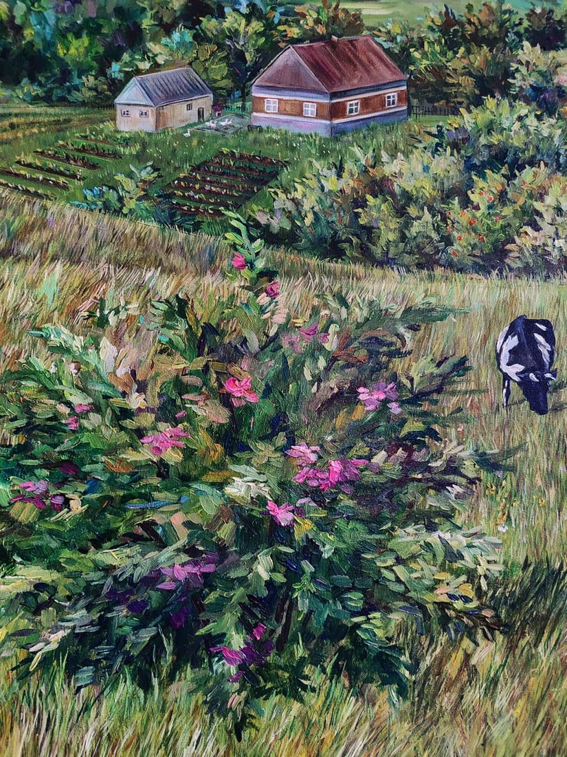 Oil painting Life in the village in summer Oksana Sklym - 8