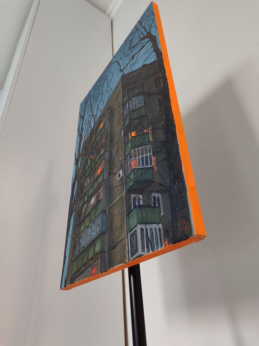 Oil painting City night house Oksana Sklym - 5