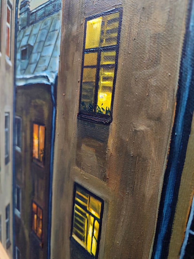 Oil painting Evening has come to the city Oksana Sklym - 6