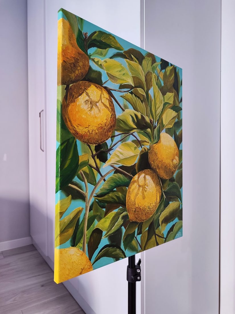 Oil painting Lemons on the tree Oksana Sklym - 3