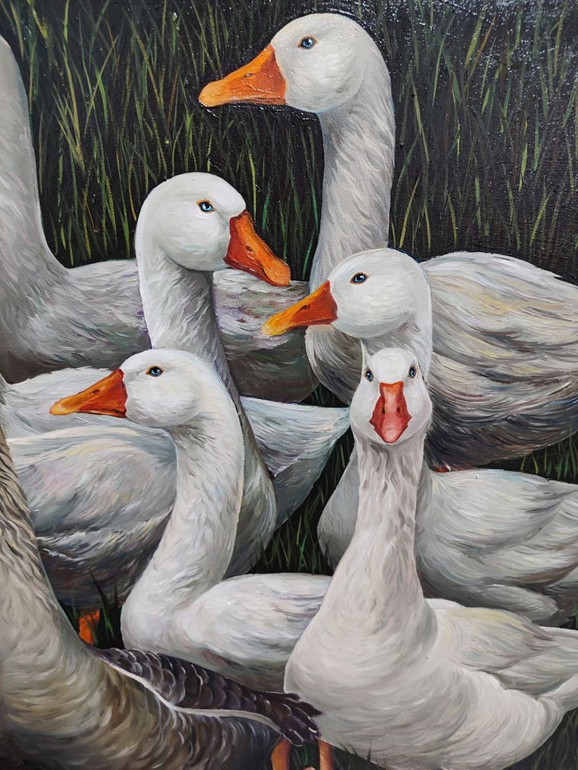Oil painting Portrait of Geese Oksana Sklym - 4